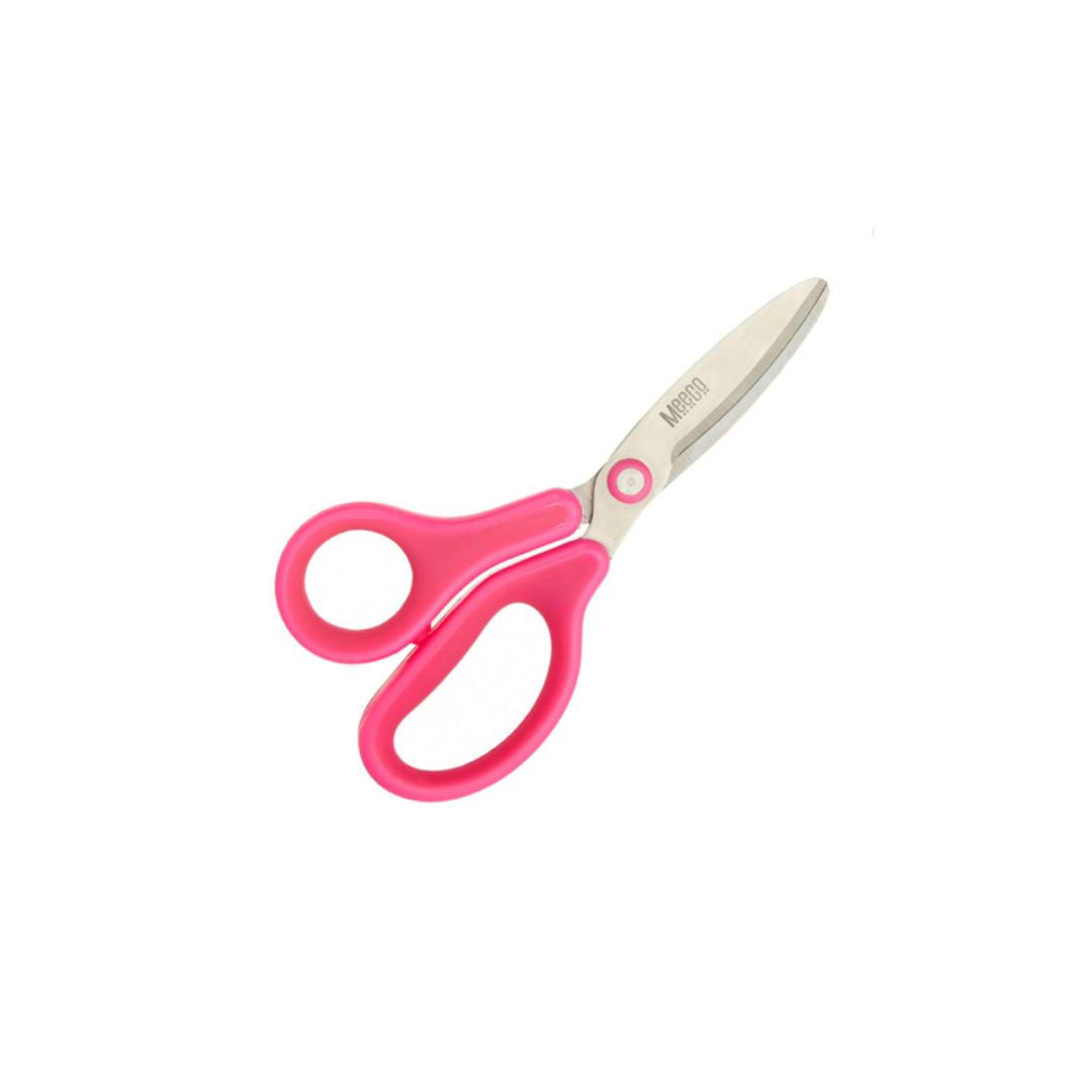 MEECO Executive Scholastic Scissors Right Handed Neon Pink 140mm