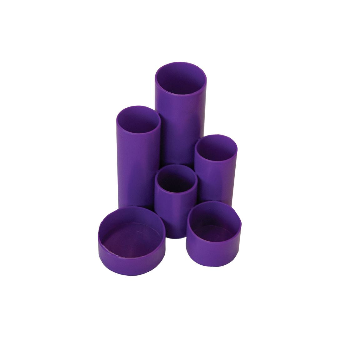 TREELINE Pen Holder PVC Round Up 6 Cylinder