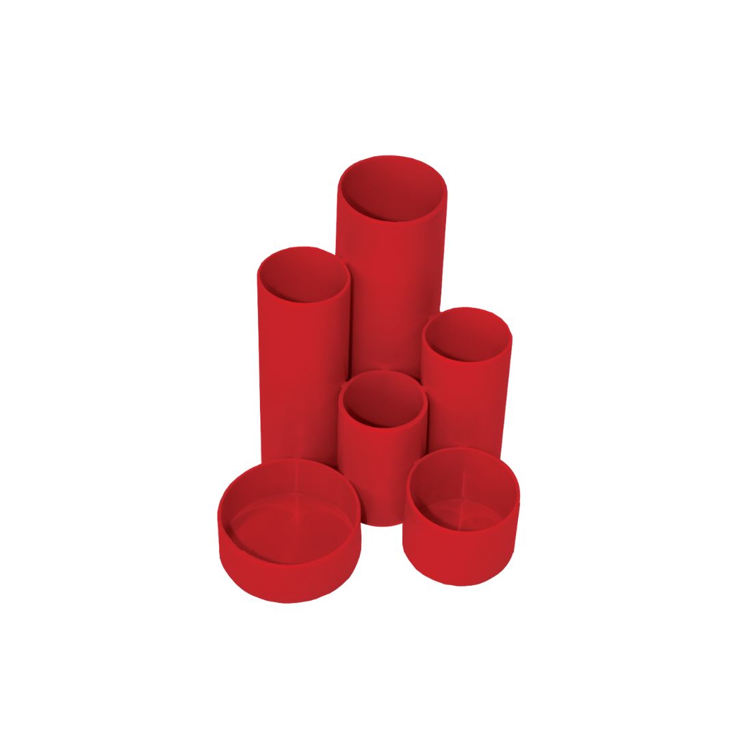 TREELINE Pen Holder PVC Round Up 6 Cylinder