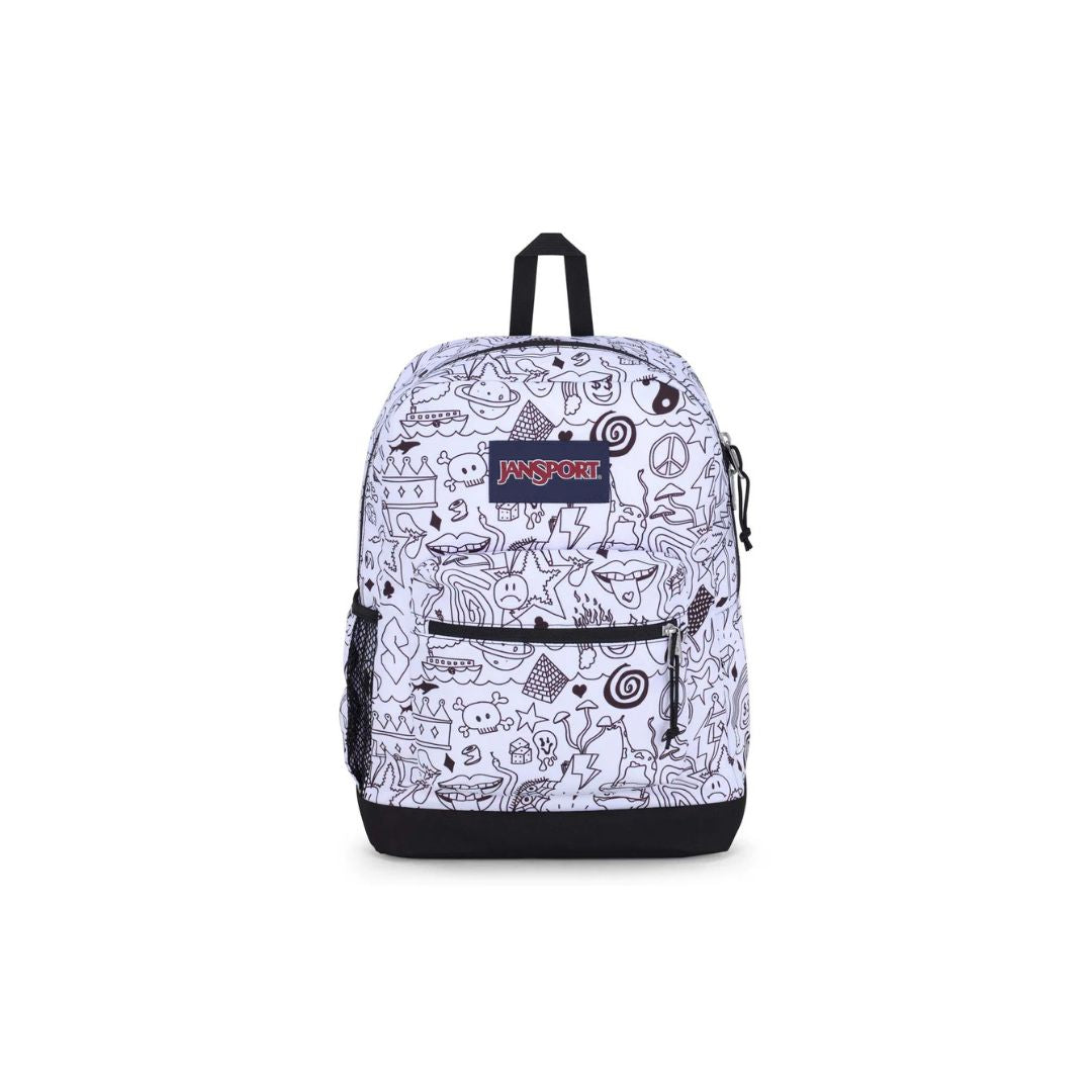 JANSPORT Cross Town PLUS Backpack Printed Broken Broasdcast