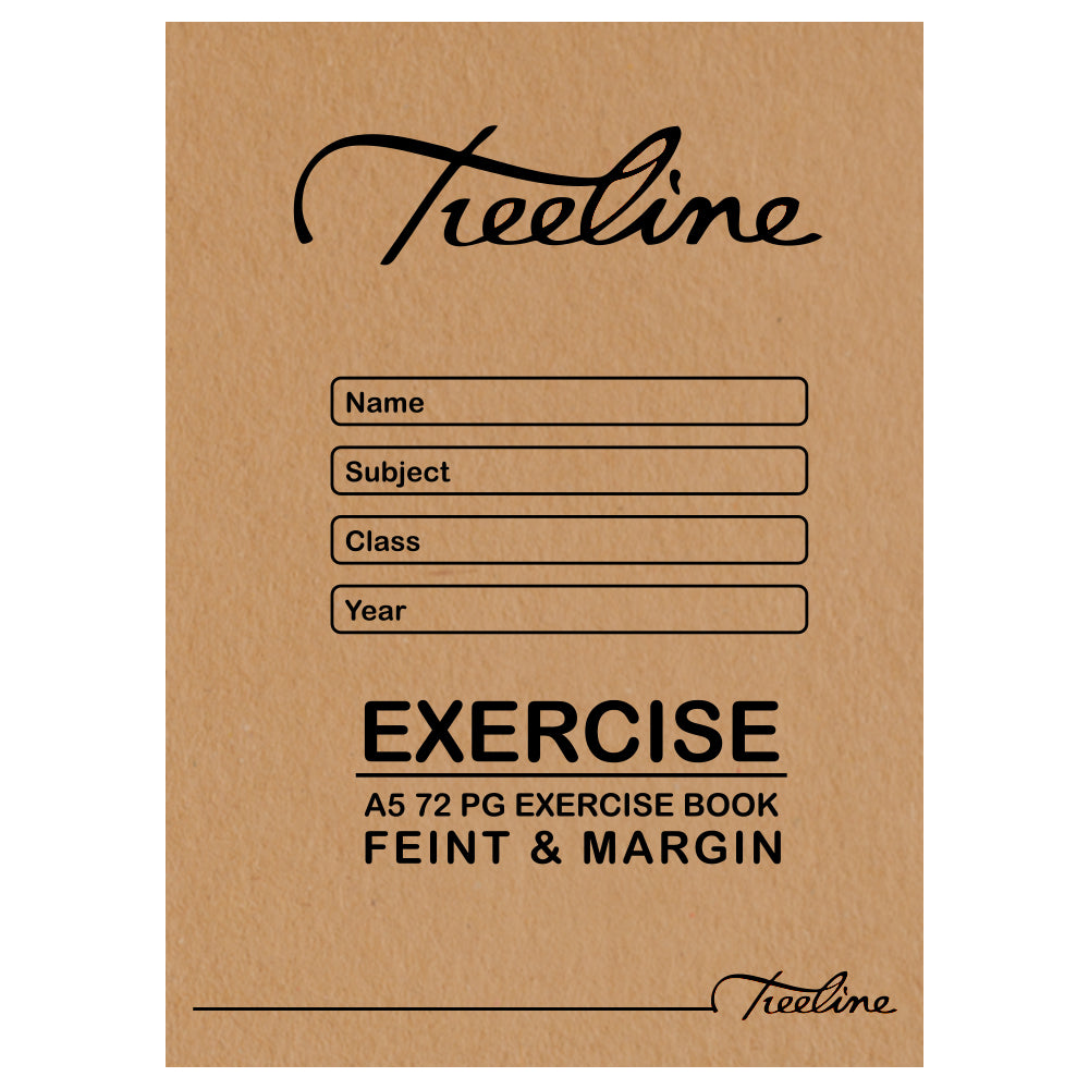 A5 Treeline Exercise Book 72 pg Feint & Margin College