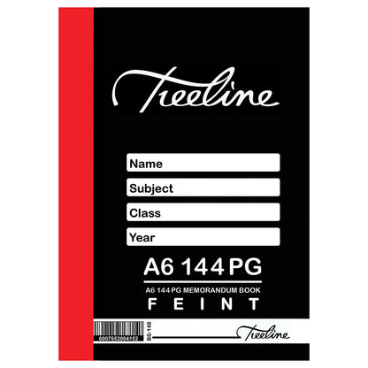 A6 Treeline Hard Cover 144 pg Memo Book  Feint Only