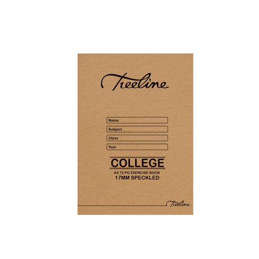 A4 Treeline Exercise Book 72 pg 17mm Ruled Speckled College