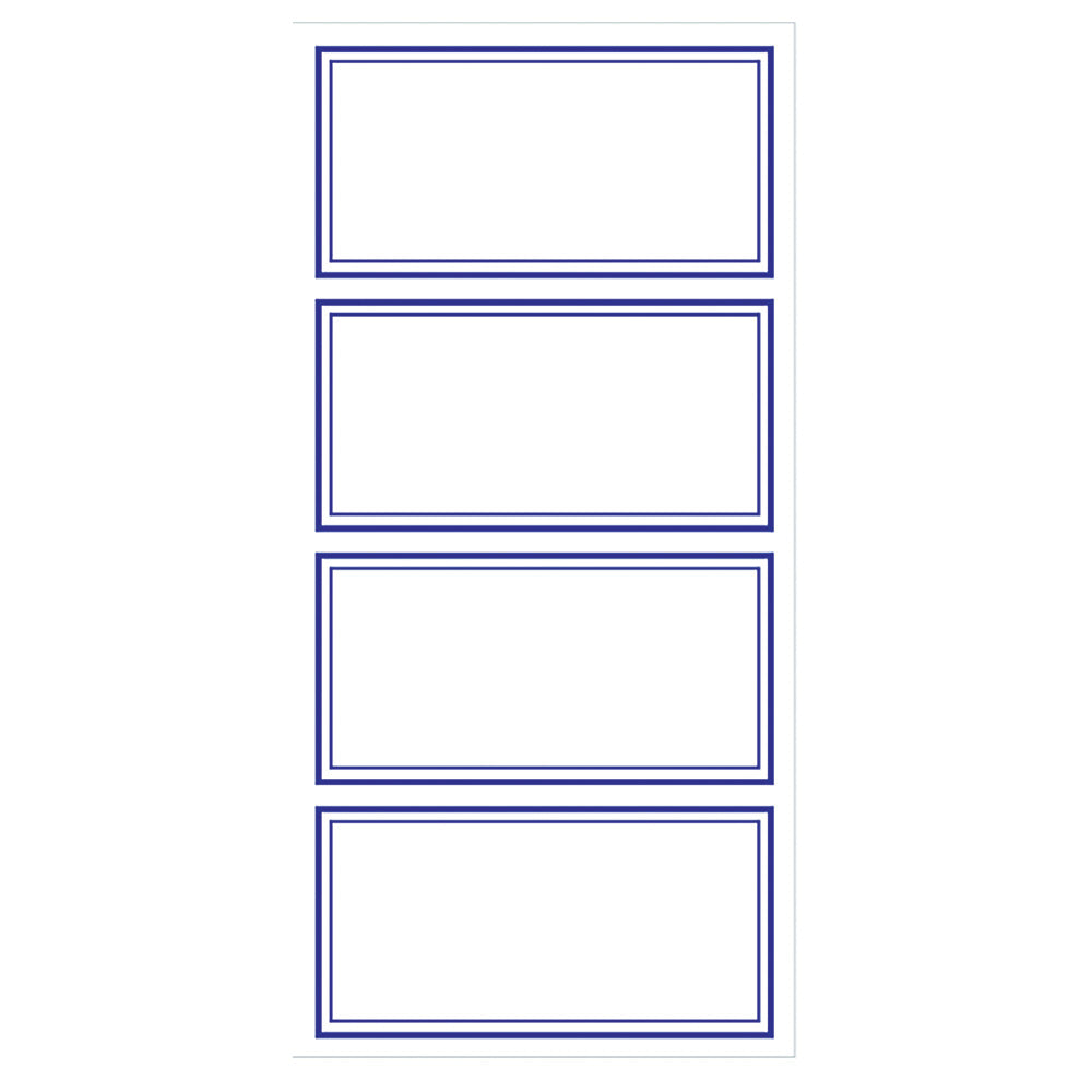 Treeline Blue Border Labels 24's 78 x 38mm