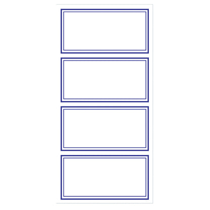 Treeline Blue Border Labels 24's 78 x 38mm