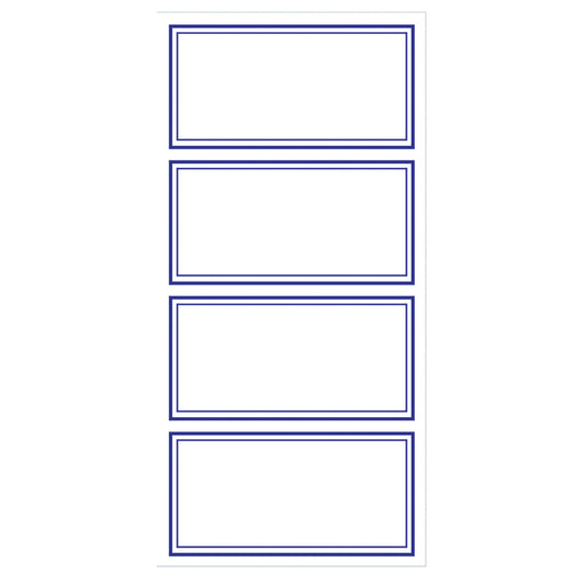 Treeline Blue Border Labels 24's 78 x 38mm