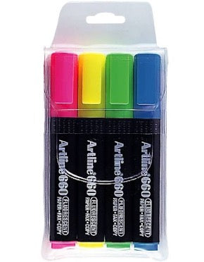 Highlighter Artline EK 660 Wallet of 4