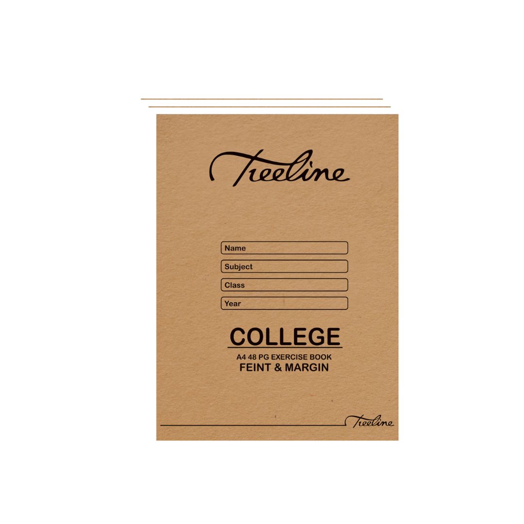 A4 Treeline Exercise Book 48 pg Feint & Margin College