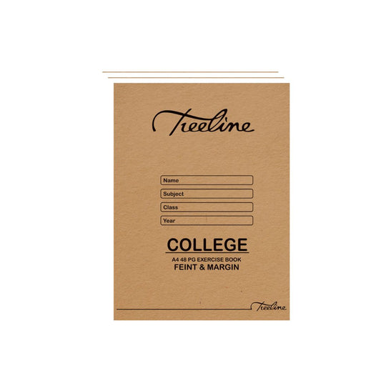 A4 Treeline Exercise Book 48 pg Feint & Margin College