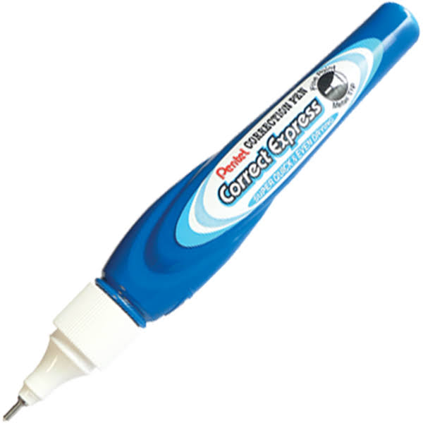 Pentel Fine Point 7ml (Blue Pen Shape Bottle) - Correction Pen ZLE52-W Correct Express