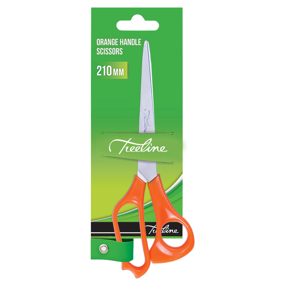 TREELINE Scissors Orange Handle 210mm 2.0mm Blade