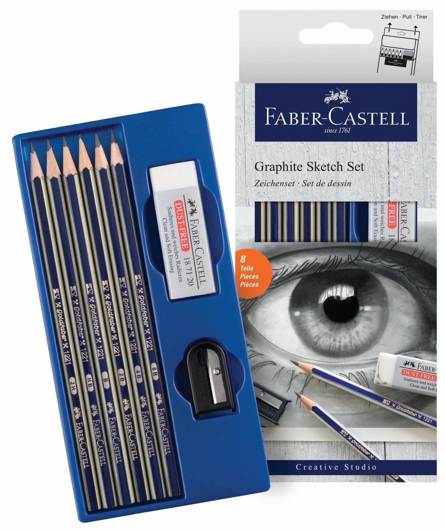 FABER CASTELL Goldfaber Graphite Drawing Set 8 Pieces