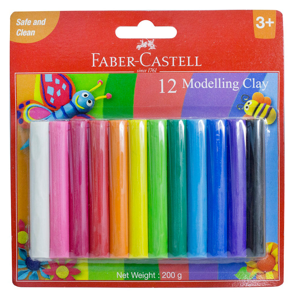 FABER CASTELL Modelling Clay 200GMS (12's)