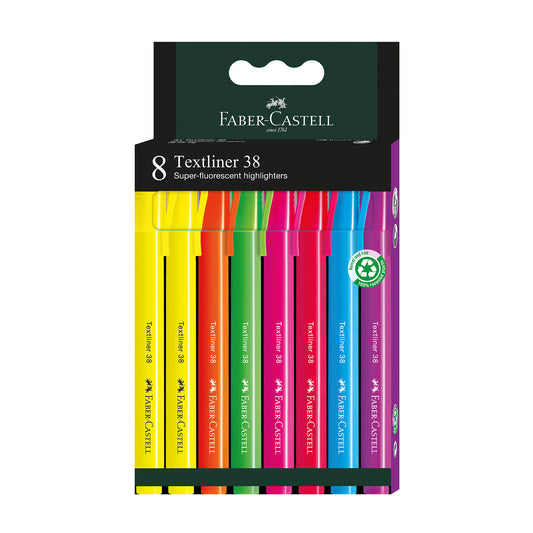 FABER CASTELL Textliners 38 Slim - Wallet of 8
