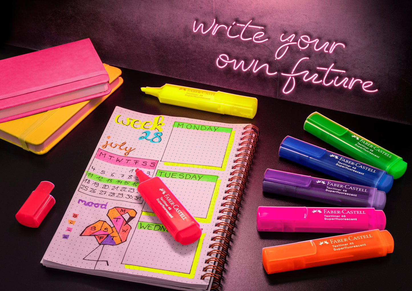 FABER CASTELL TI Highlighters - Neon (Wallet of 8)