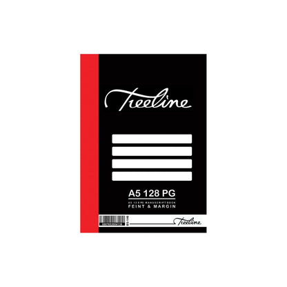 A5 Treeline Hard Cover 128 pg Feint & Margin Manuscript Book