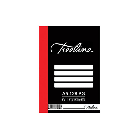 A5 Treeline Hard Cover 128 pg Feint & Margin Manuscript Book