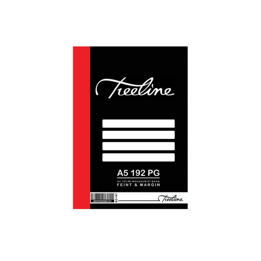 A5 Treeline Hard Cover 192 pg Feint & Margin Manuscript Book