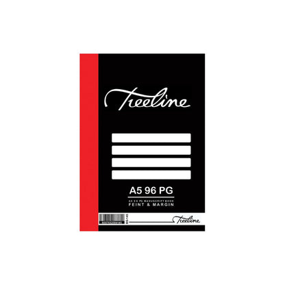A5 Treeline Hard Cover 96 pg Feint & Margin Manuscript Book