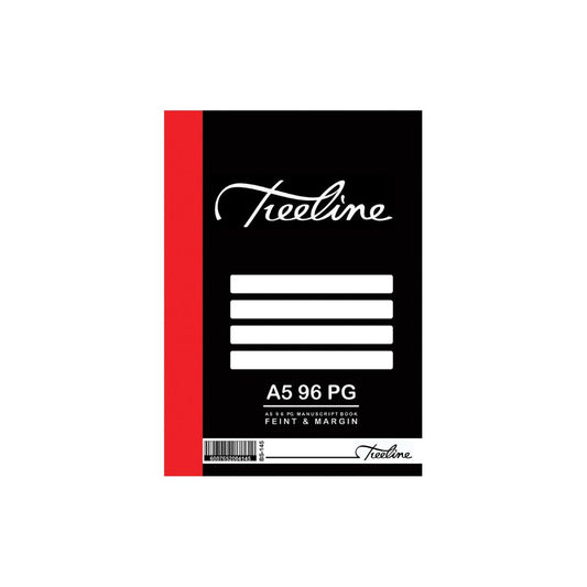 A5 Treeline Hard Cover 96 pg Feint & Margin Manuscript Book