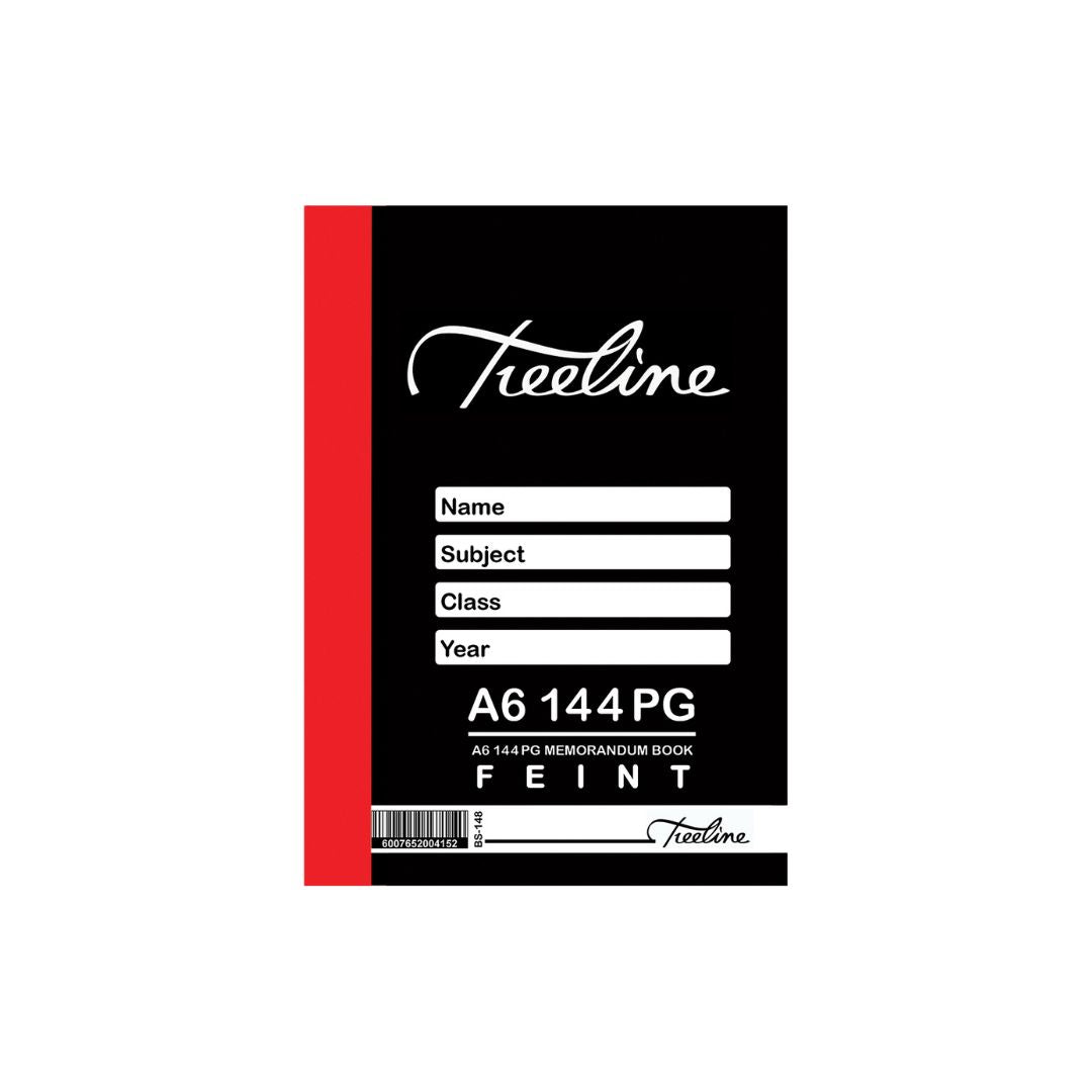 A6 Treeline Hard Cover 144 pg Memo Book  Feint Only