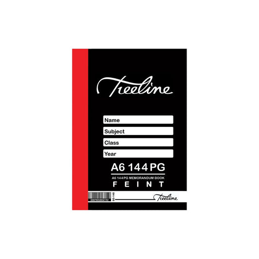 A6 Treeline Hard Cover 144 pg Memo Book  Feint Only