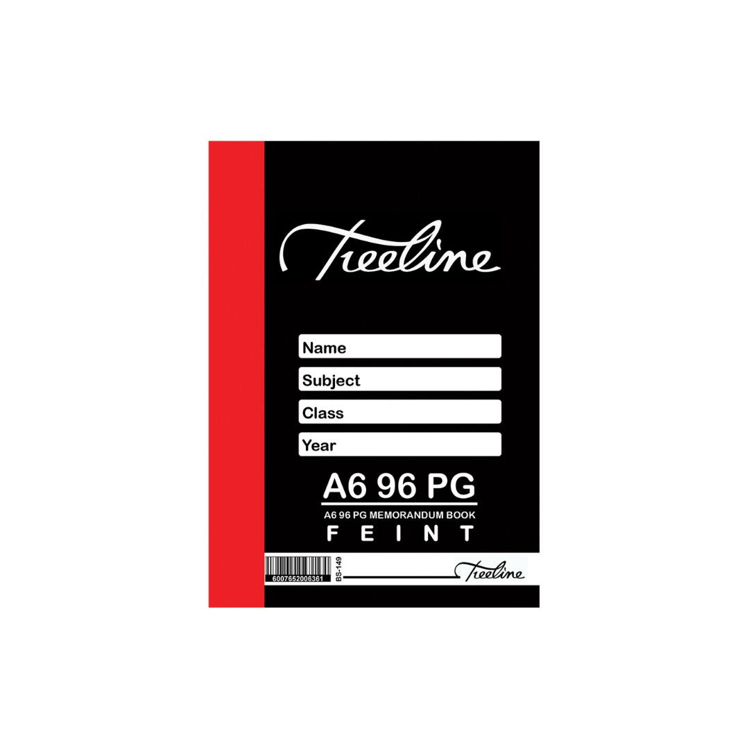 A6 Treeline Hard Cover 96 pg Memo Book  Feint Only