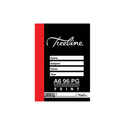 A6 Treeline Hard Cover 96 pg Memo Book  Feint Only