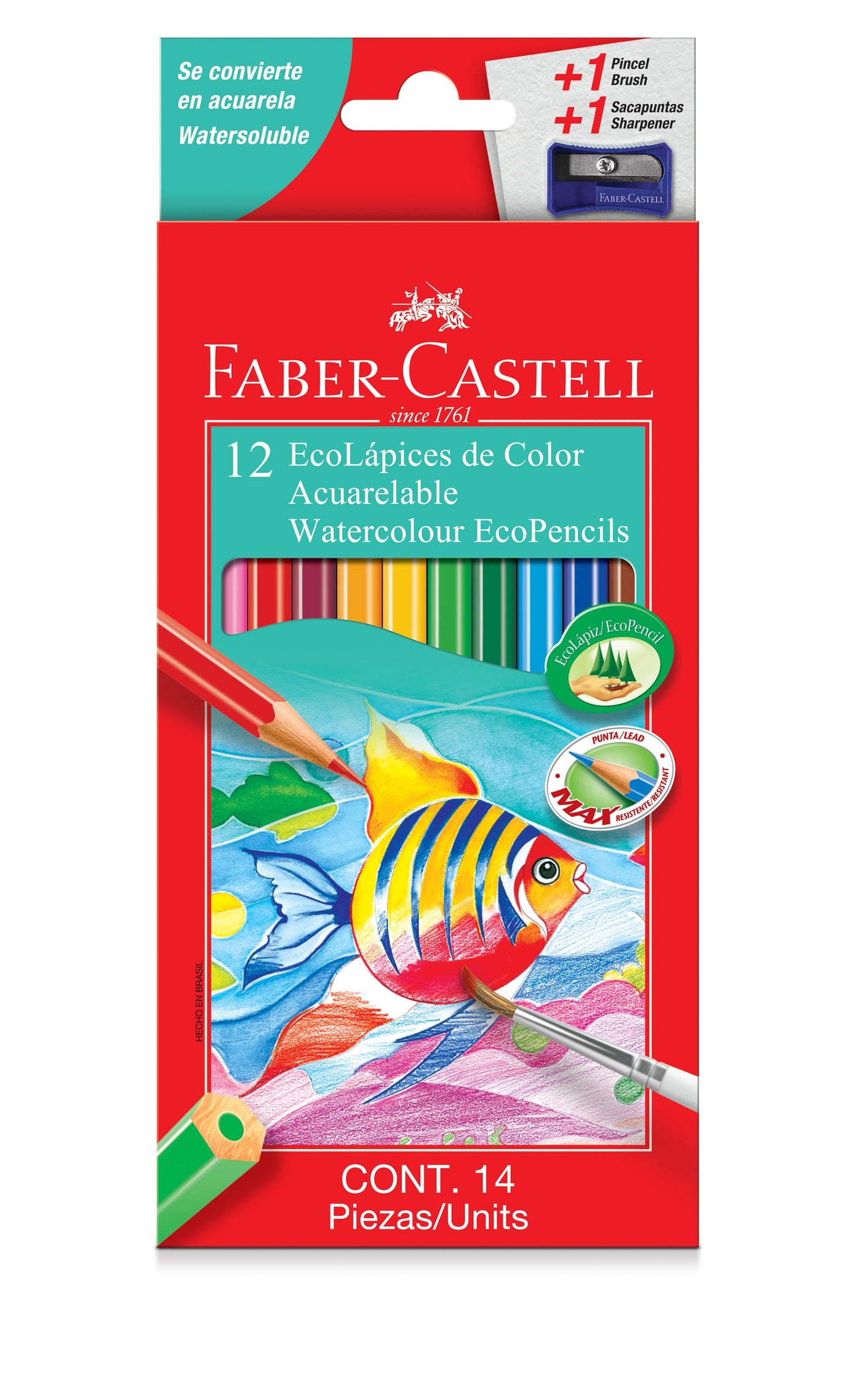 FABER CASTELL Aquarelle Colour Pencils (12's)
