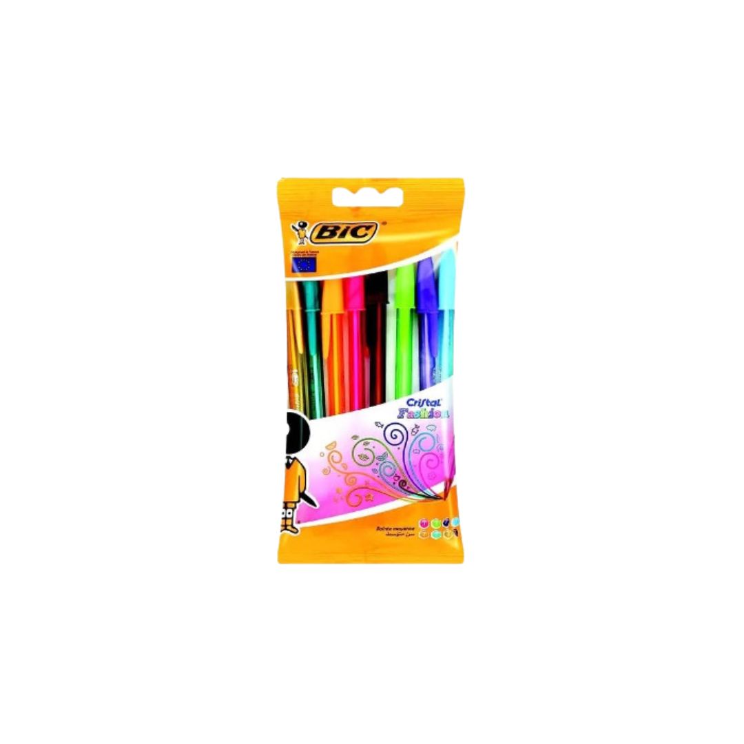 BIC Pen Cristal Fashion Colours 8 Pack