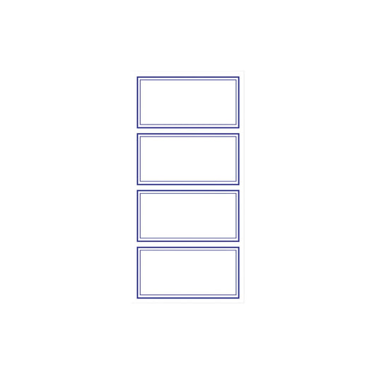 Treeline Blue Border Labels 24's 78 x 38mm