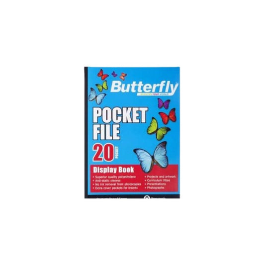 A4 Butterfly Pocket File 20 Page