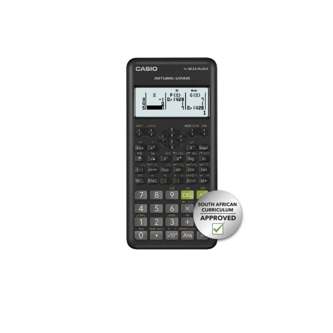 CASIO fx-82ZA PLUS II Scientific Calculator Black