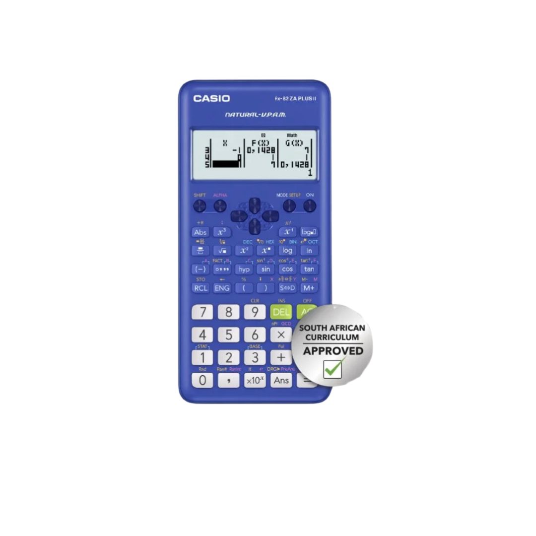 CASIO fx-82ZA PLUS II Scientific Calculator Blue