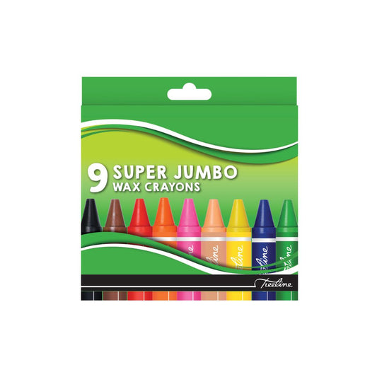 TREELINE Crayons Wax Super Jumbo Wax Crayons 9's