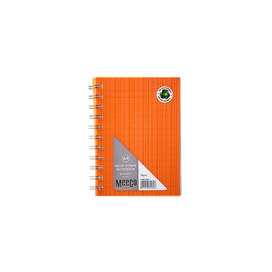 MEECO A6 Neon Spiral Notebook 80 Pg Ruled