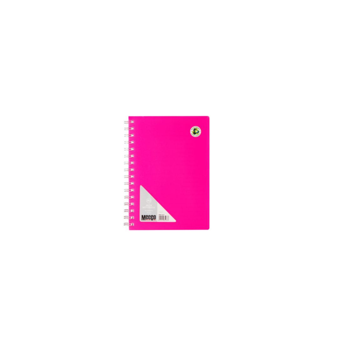MEECO A5 Neon Spiral Notebook 80 Pg Ruled