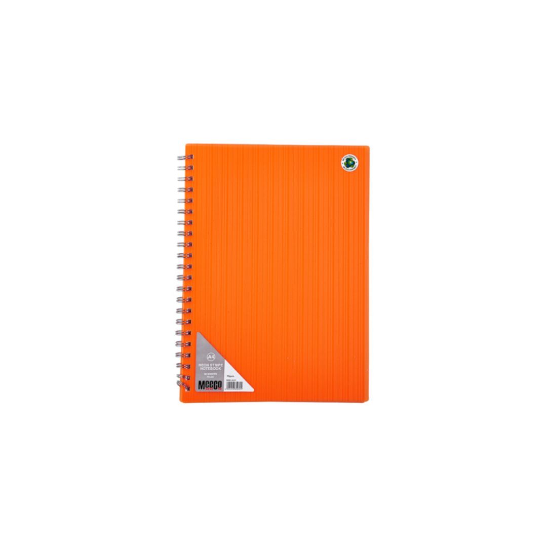 MEECO A4 Neon Spiral Notebook 80 Pg Ruled