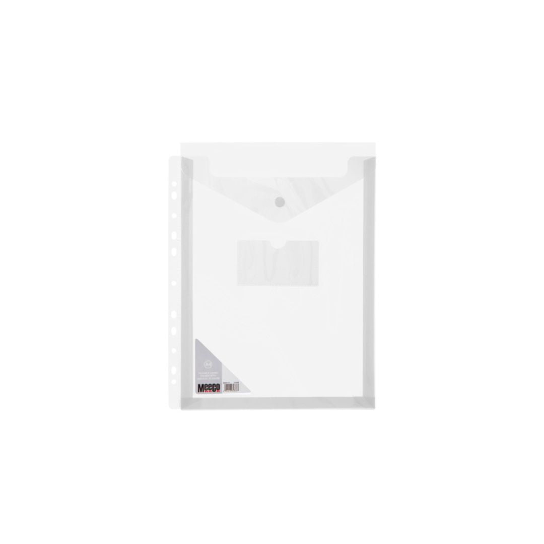 MEECO Folder A4 PVC Carry Folder with Vertical Closure 5 Pack