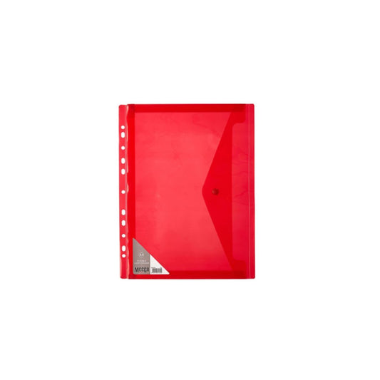MEECO Folder A4 PVC Carry Folder with Closure 5 Pack