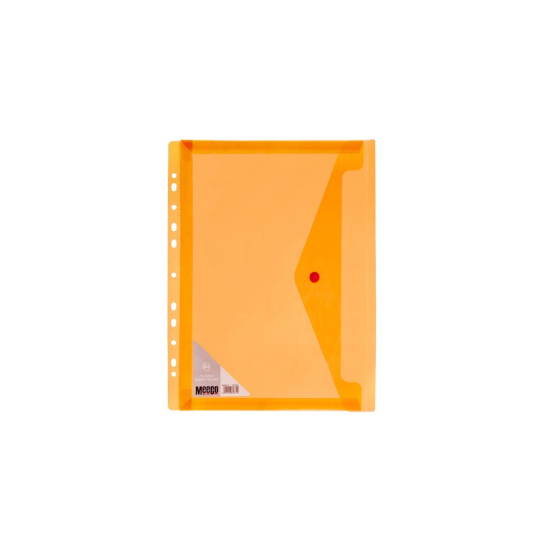MEECO Folder A4 PVC Carry Folder with Closure 5 Pack