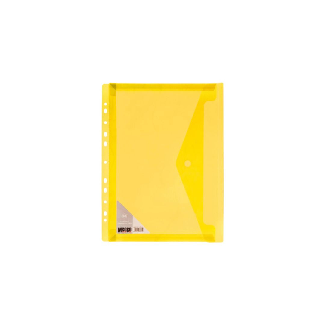 MEECO Folder A4 PVC Carry Folder with Closure 5 Pack