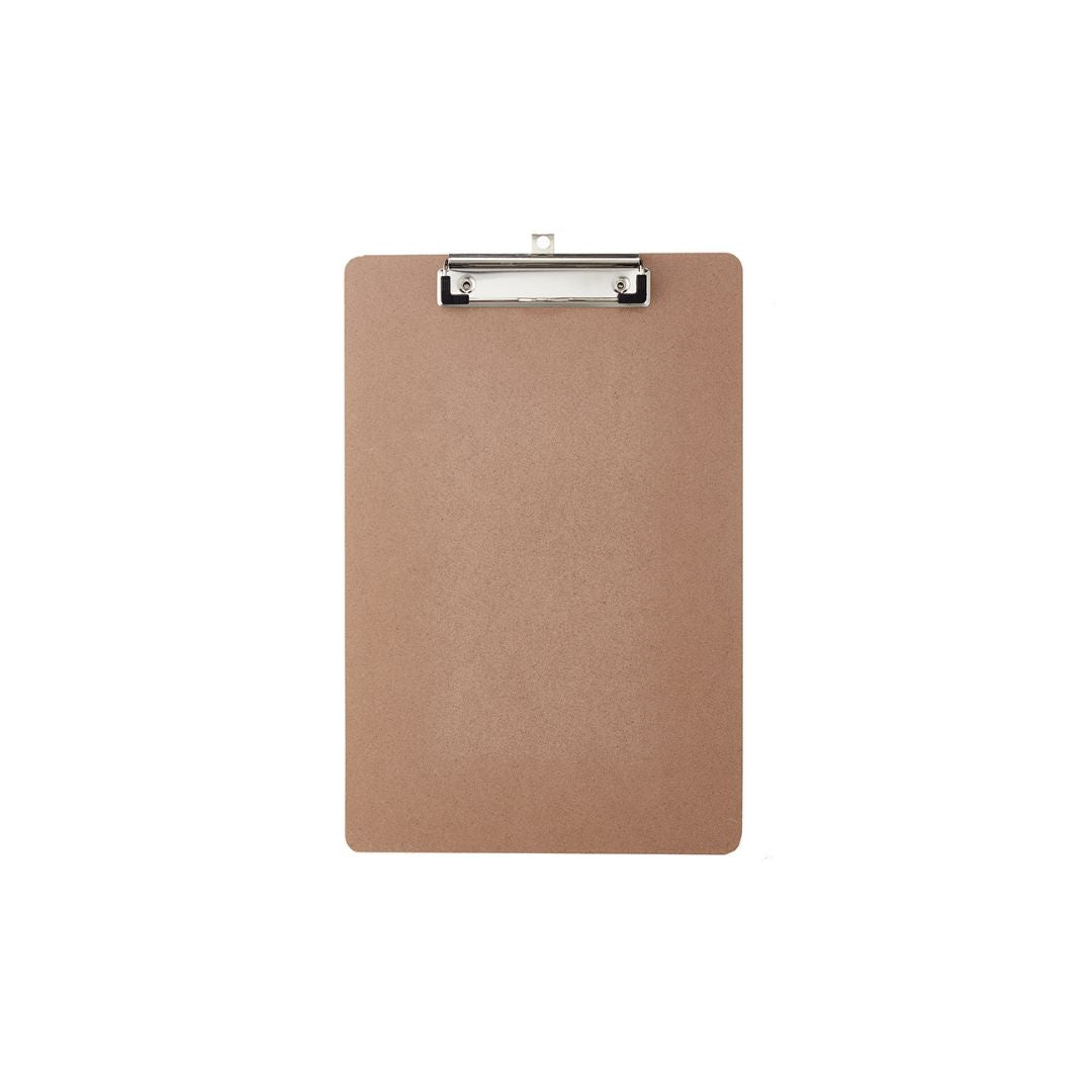 MEECO A4 Masonite Clipboard Brown