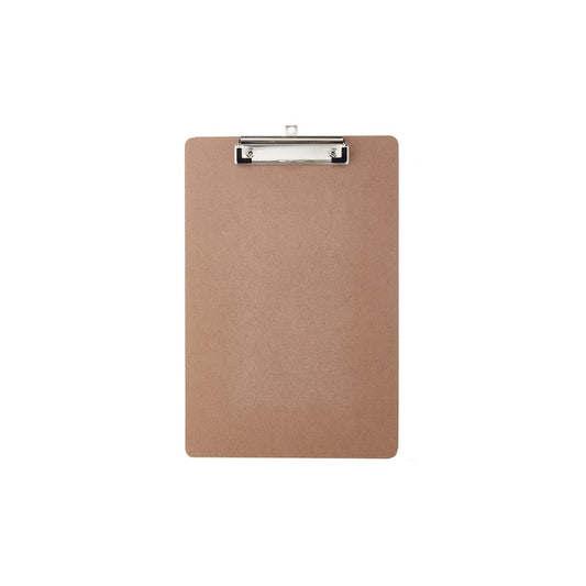 MEECO A4 Masonite Clipboard Brown