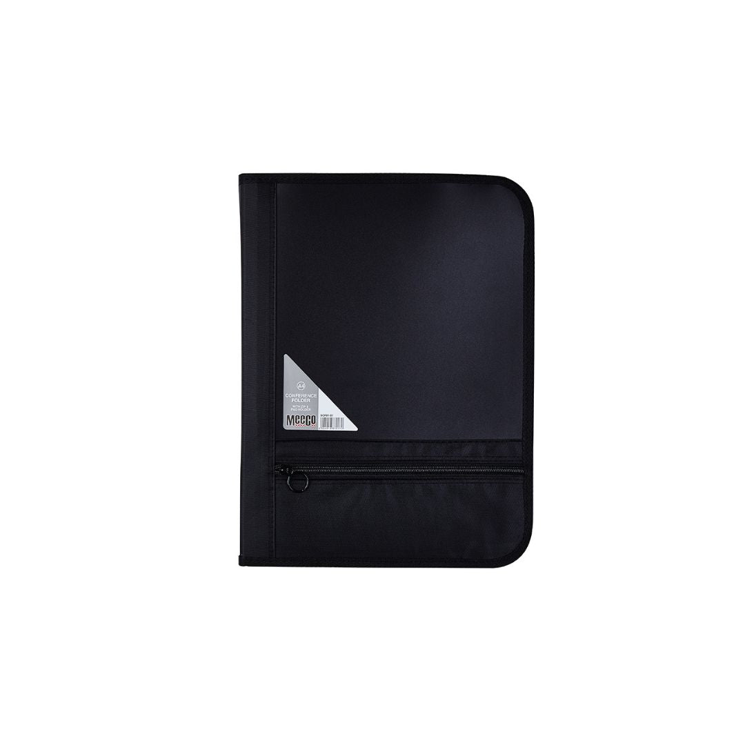 MEECO A4 Conference Folder with Zip Closure
