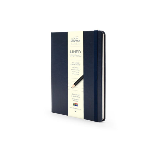 THE PAPERY A5 Classic Hard Cover Journal 160 Pages Navy