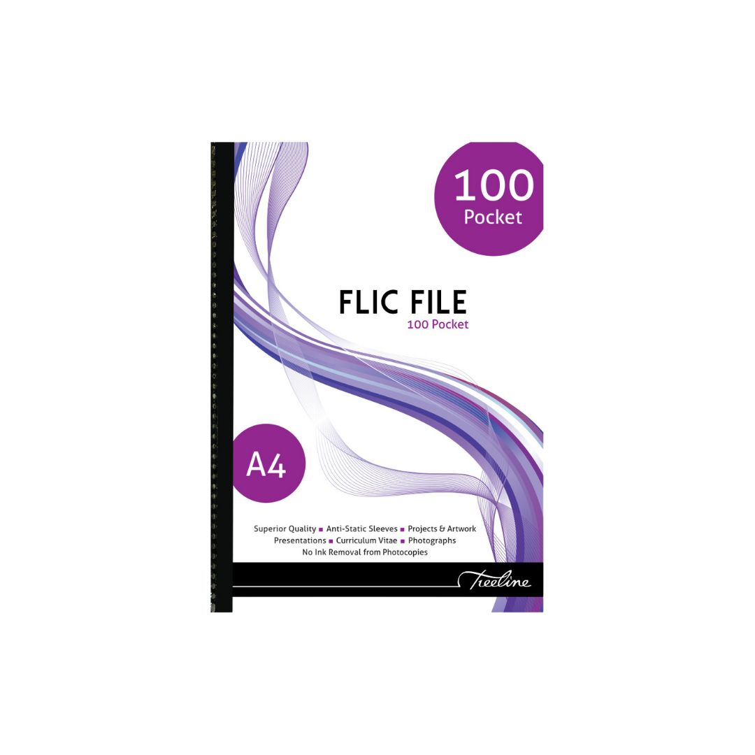 A4 Flic File Pocket File 100 Page