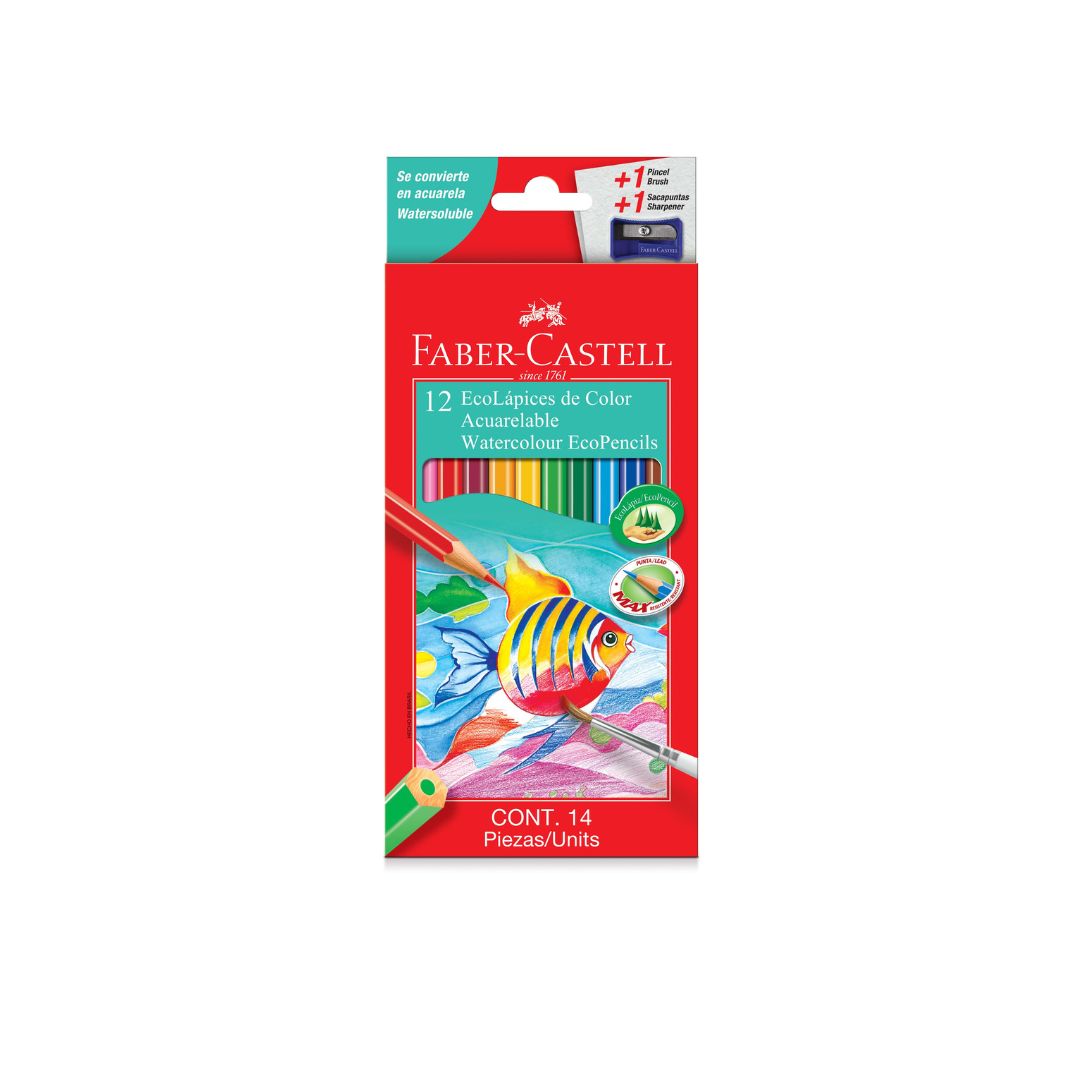 FABER CASTELL Aquarelle Colour Pencils (12's)