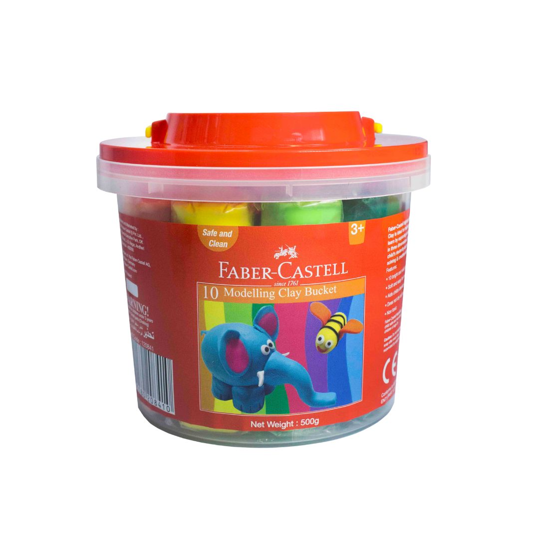 FABER CASTELL Modelling Clay 500GMS (10's) Bucket