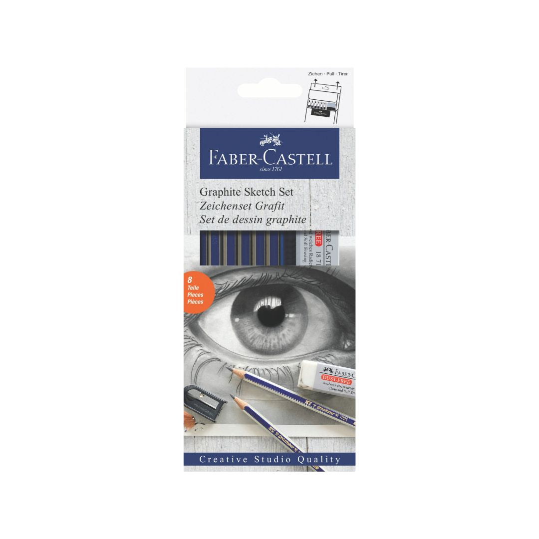 FABER CASTELL Goldfaber Graphite Drawing Set 8 Pieces